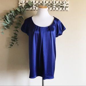 Theory Besette Top Blue Size Large